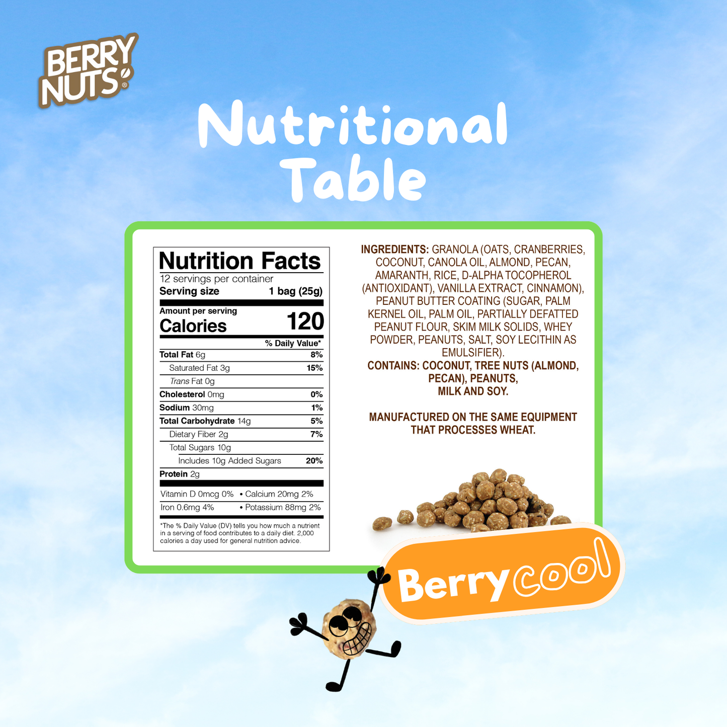 Berry Nuts® Peanut Butter Granola Bites 12 Pack (12x.88 Oz)
