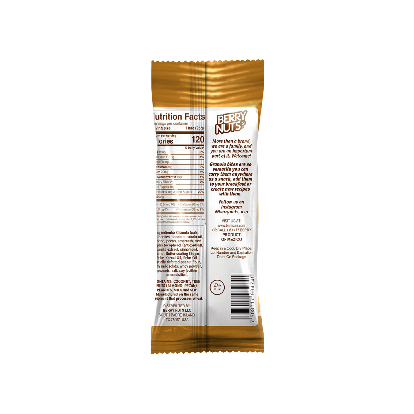 Berry Nuts® Peanut Butter Granola Bites 0.88oz (100 Pack)