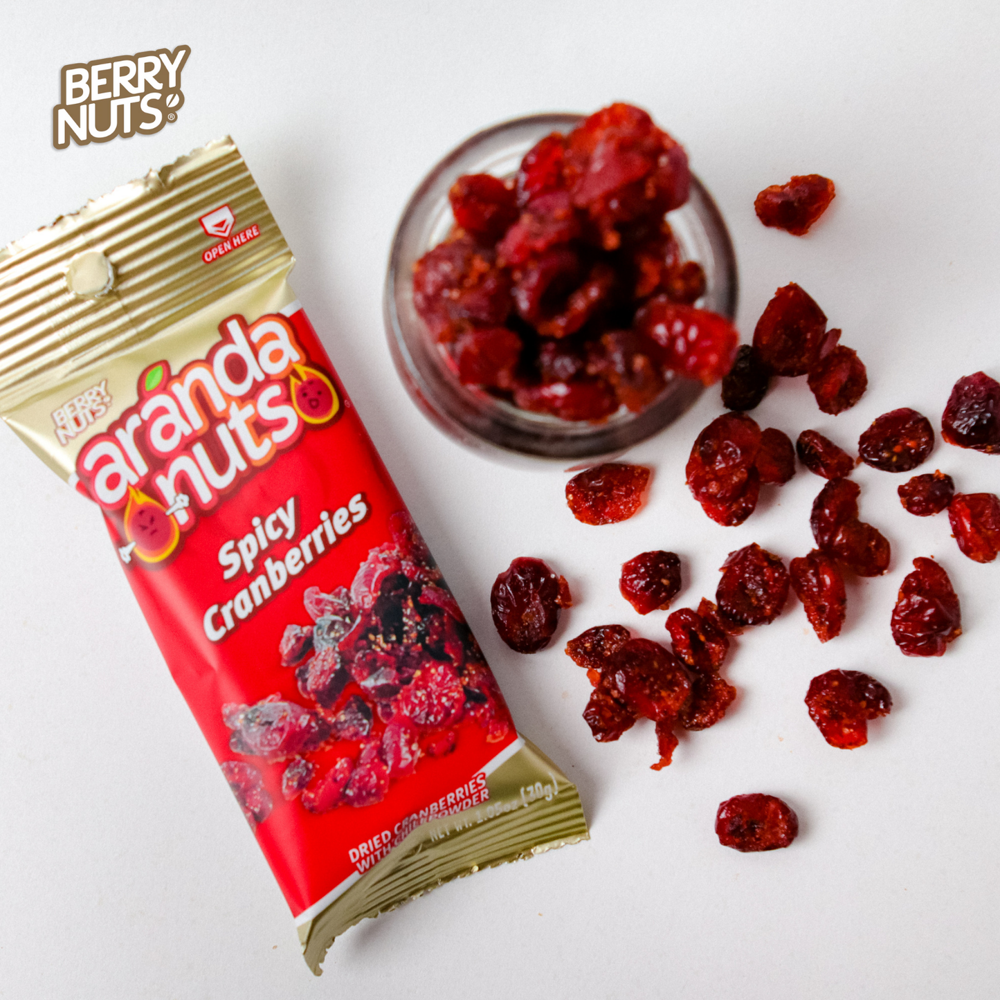 Berry Nuts® Spicy cranberries 1.05oz (100 Pack)