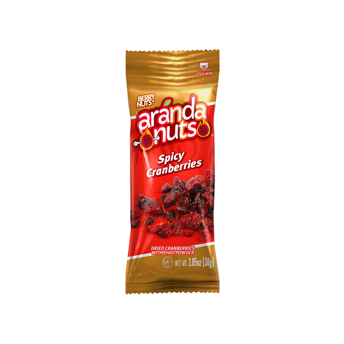 Berry Nuts® Spicy cranberries 1.05oz (100 Pack)