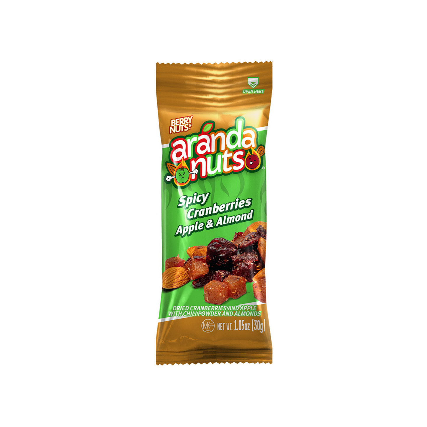 Berry Nuts® Spicy Cranberries Apples & Almonds 1.05oz (100 Pack)