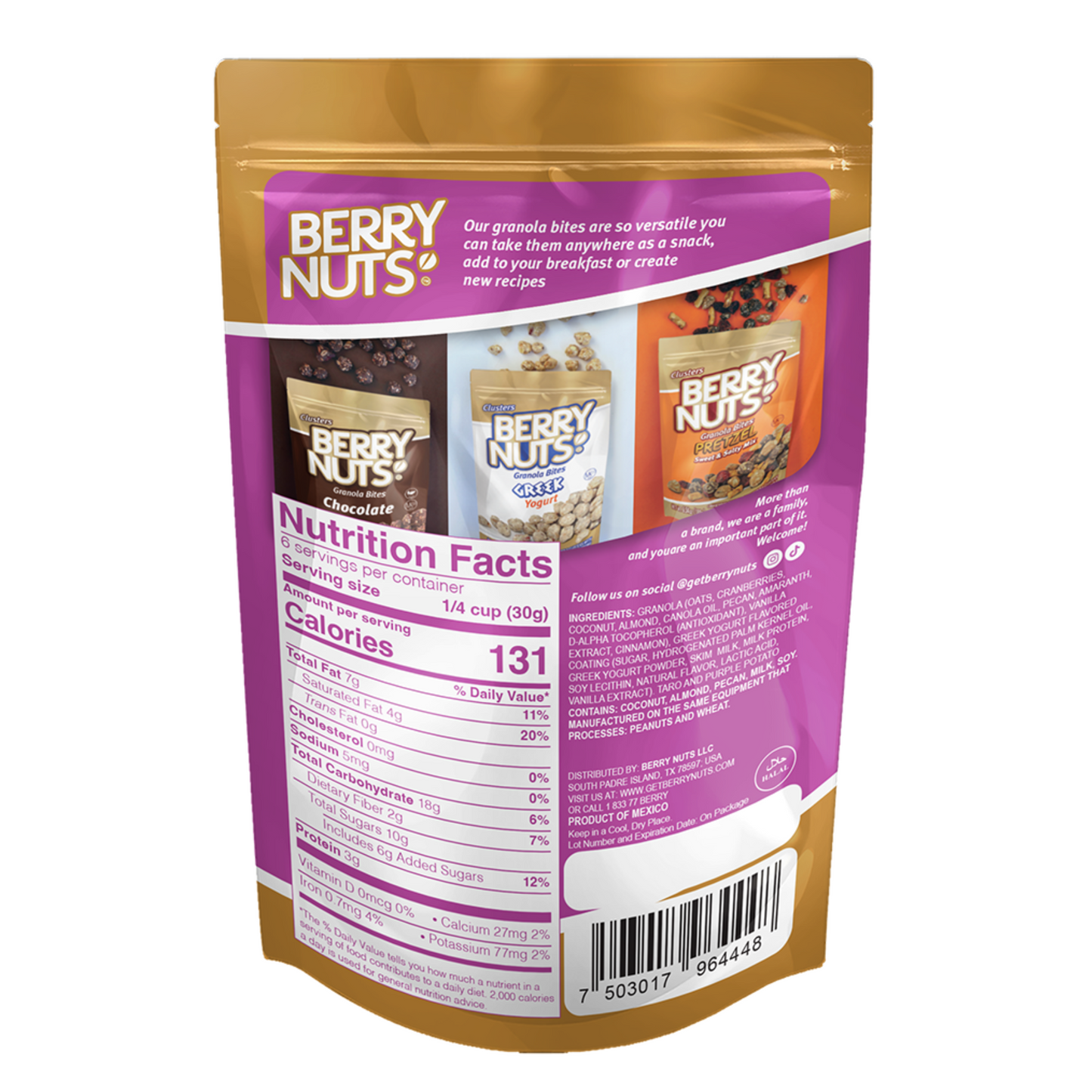 Berry Nuts® Greek Yogurt Taro Granola Bites 6.34 Oz