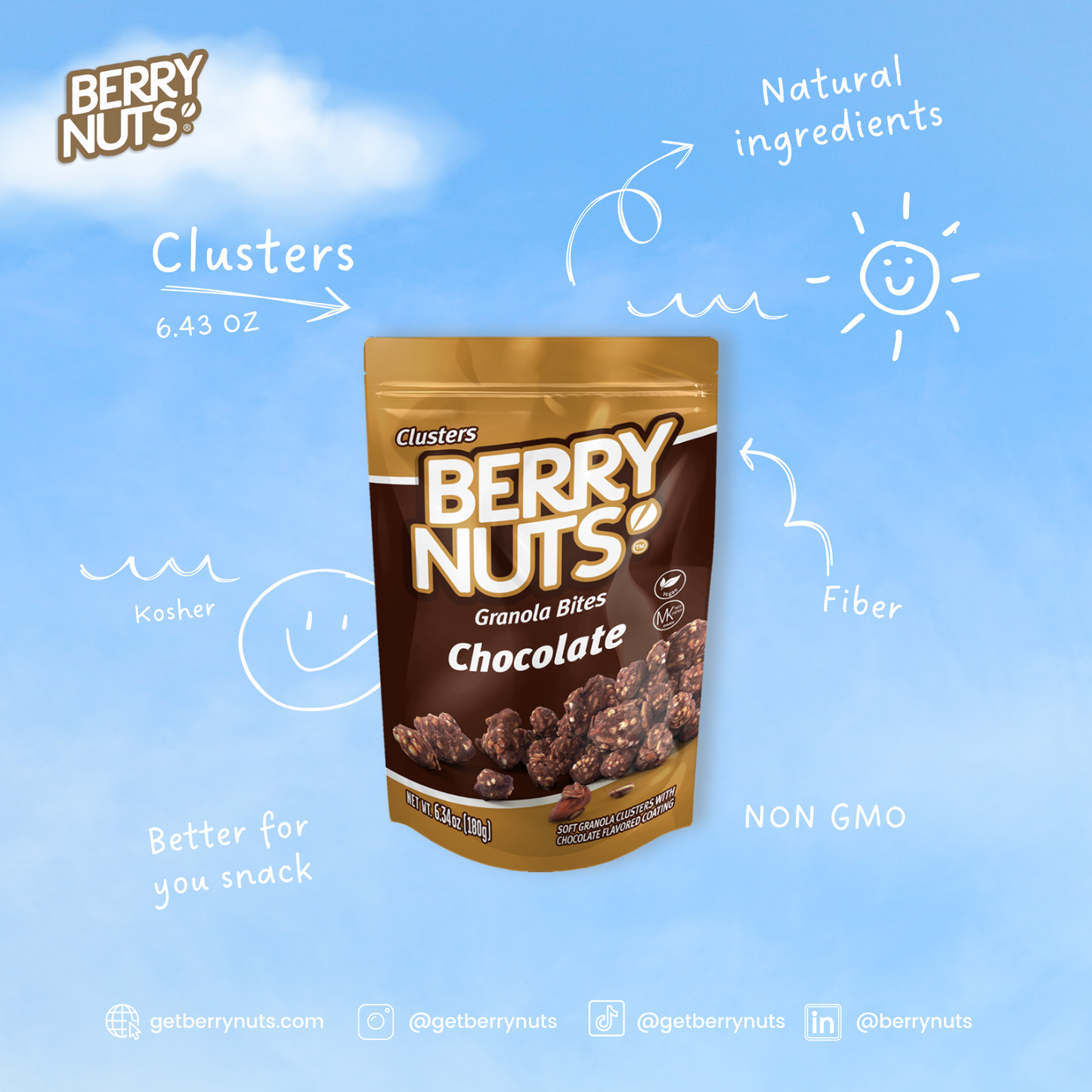 Berry Nuts® Chocolate Granola Bites 15 Pack (15x6.34 Oz)