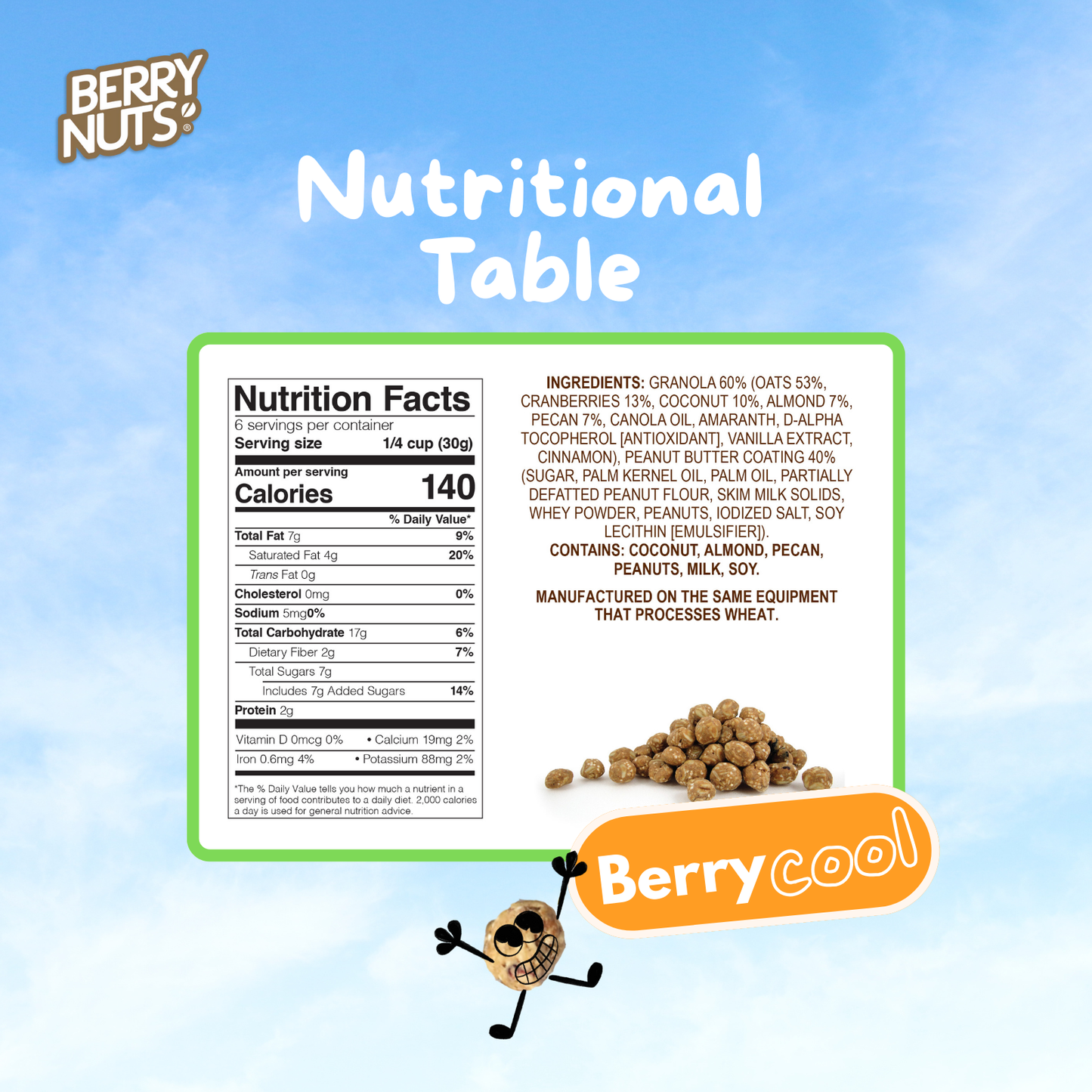 Berry Nuts® Peanut Butter Granola Bites 6.34 Oz
