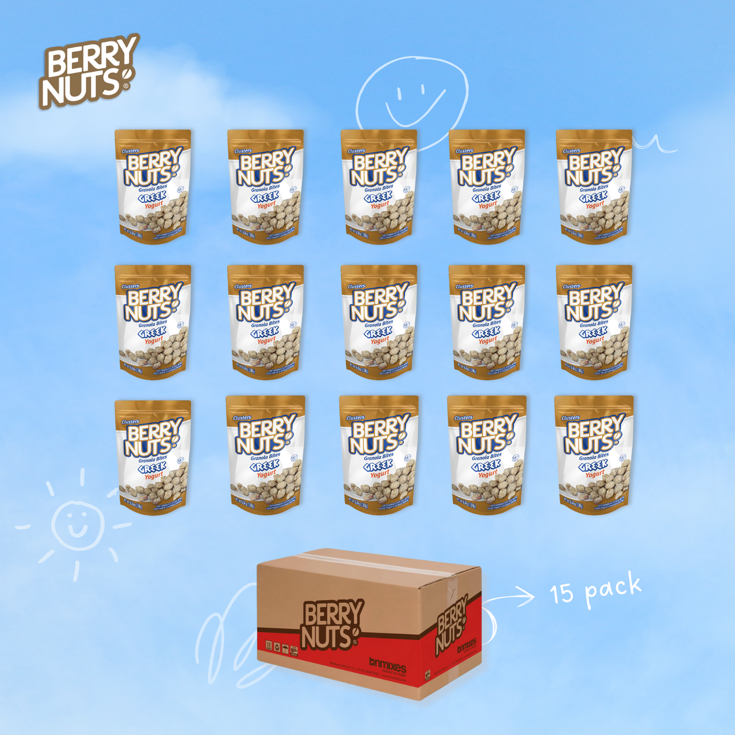 Berry Nuts® Greek Yogurt Granola Bites 15 Pack (15x6.34 Oz)