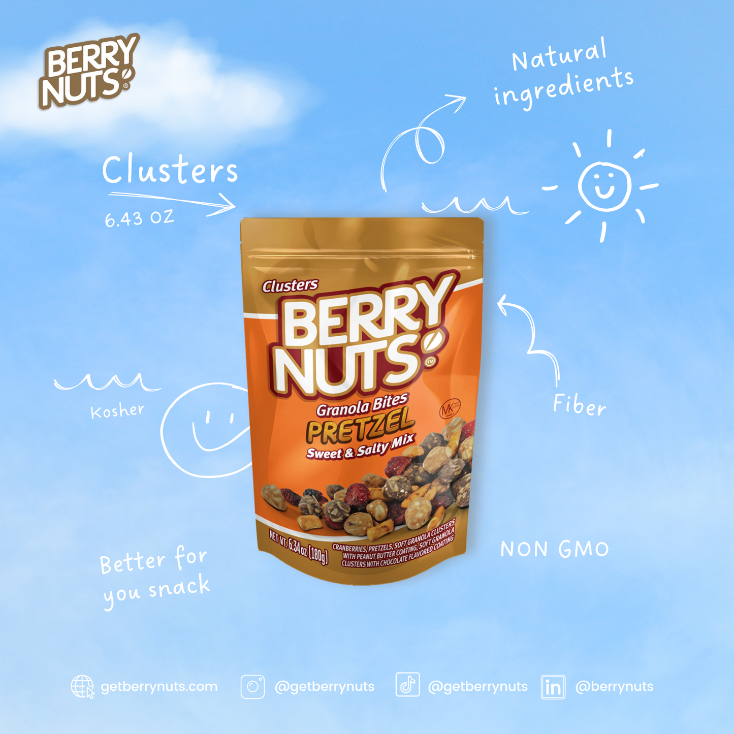 Berry Nuts® Pretzel Granola Bites 15 Pack (15x6.34 Oz)