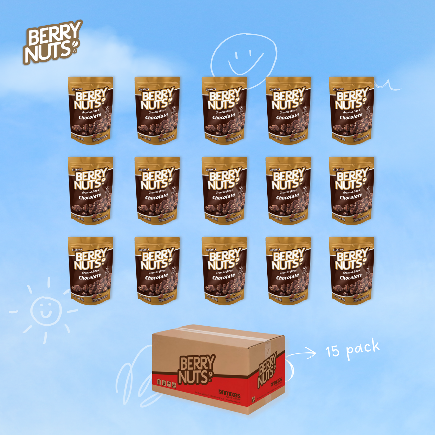 Berry Nuts® Chocolate Granola Bites 15 Pack (15x6.34 Oz)