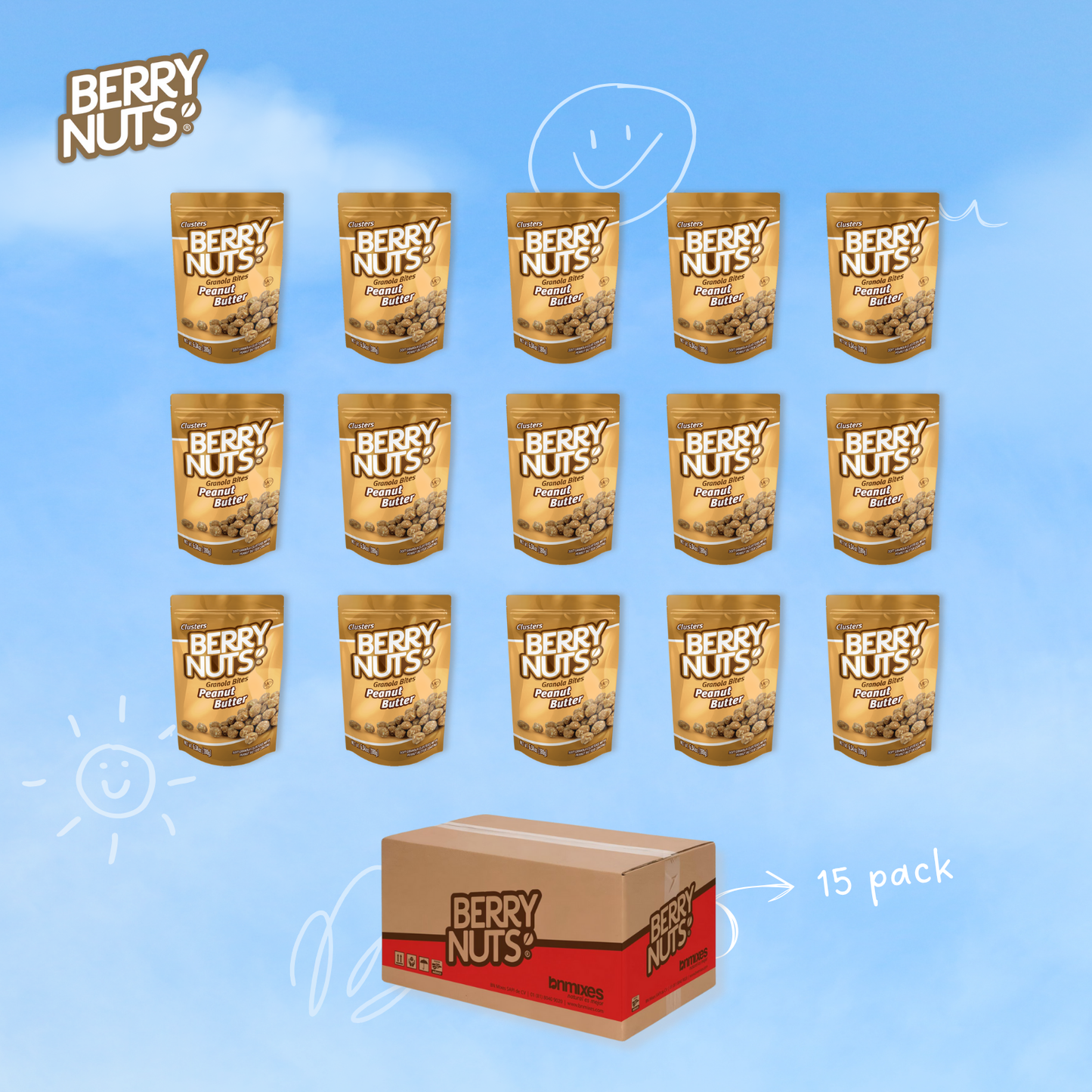Berry Nuts® Peanut Butter Granola Bites 15 Pack (15x6.34 Oz)