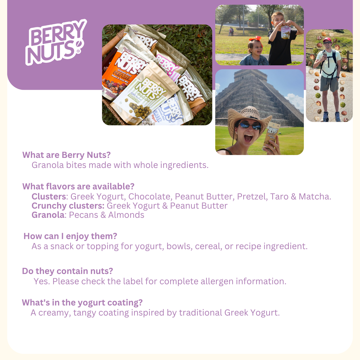 Berry Nuts® Greek Yogurt Taro Granola Bites 6.34 Oz