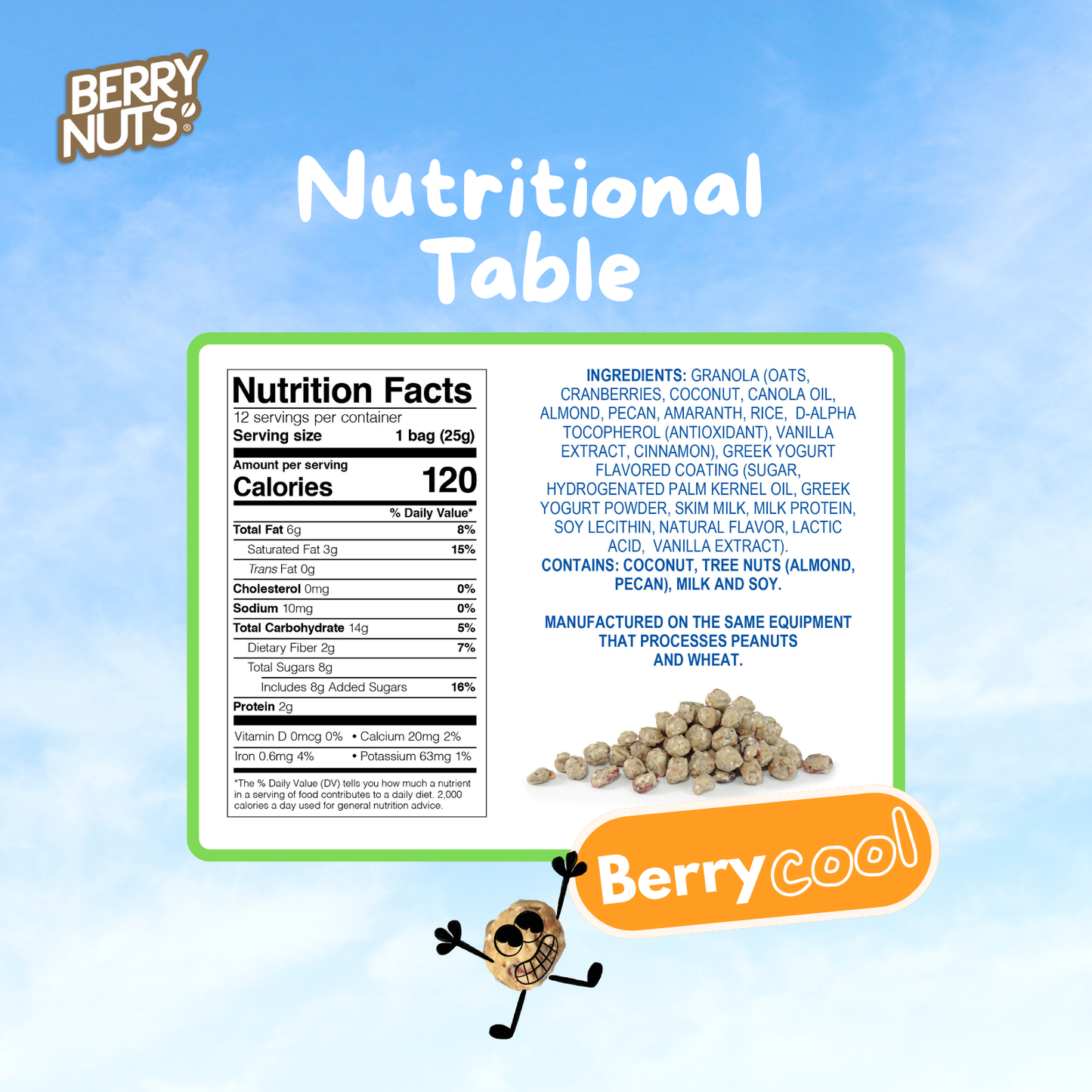 Berry Nuts® Greek Yogurt Granola Bites 12 Pack (12x.88 Oz)