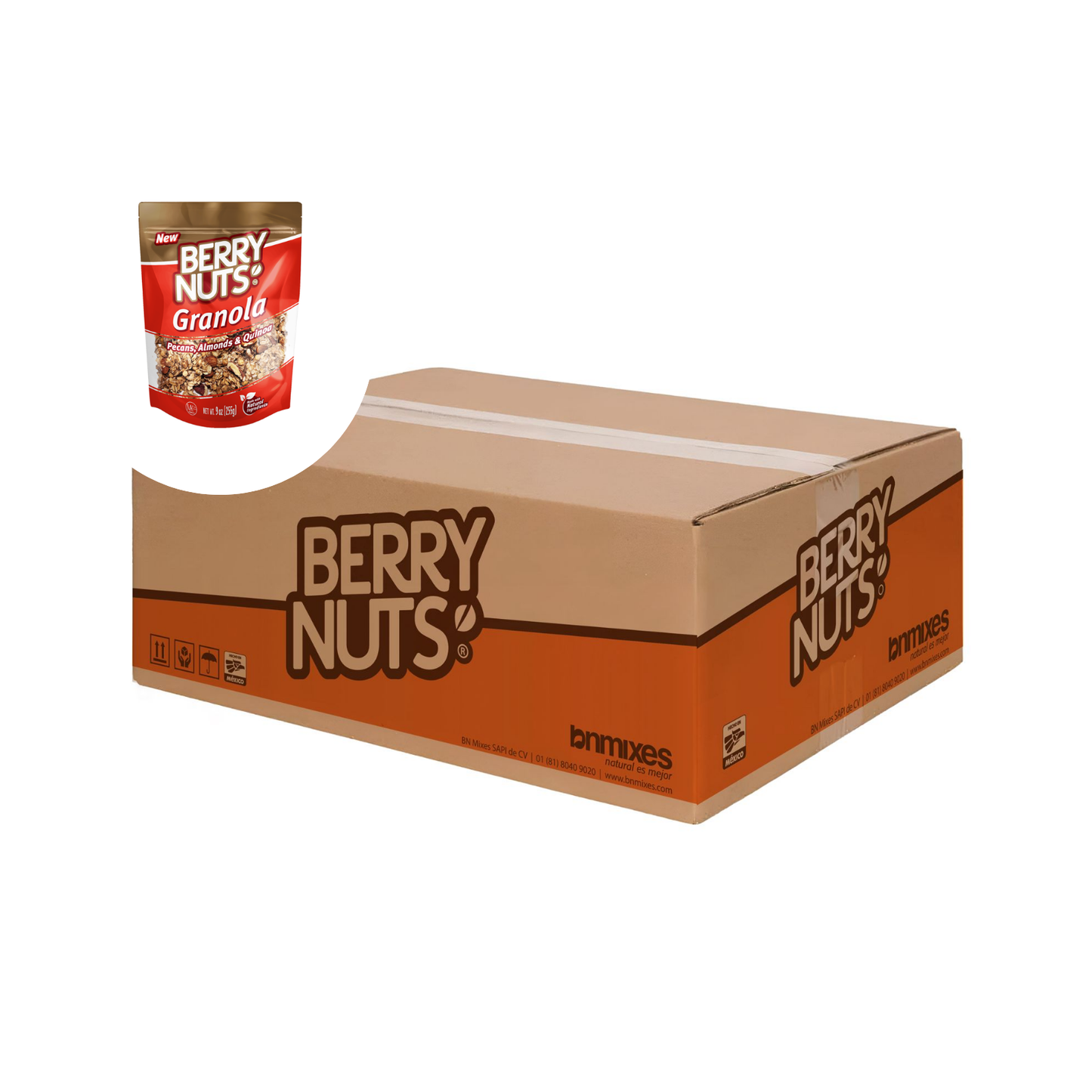 Berry Nuts® Pecans, Almonds & Quinoa Granola 8 Pack (8x9 Oz)