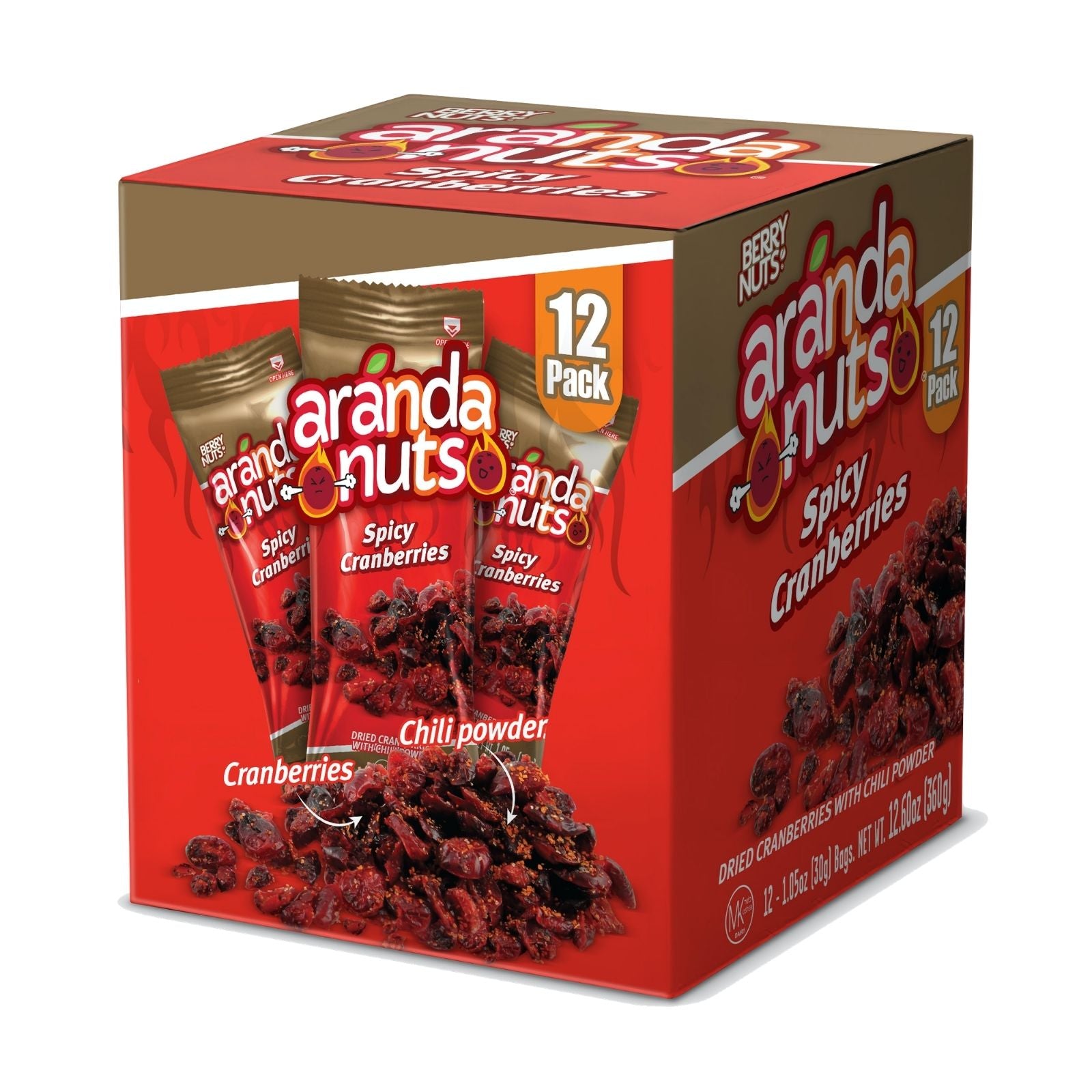 berry出品 Spicy Cranberries 12 Pack (12x1.06 Oz) – Berry Nuts®