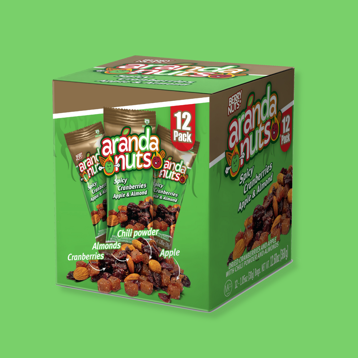 Apples, Almonds & Spicy Cranberries Mix 12 Pack (12x1.06 Oz)