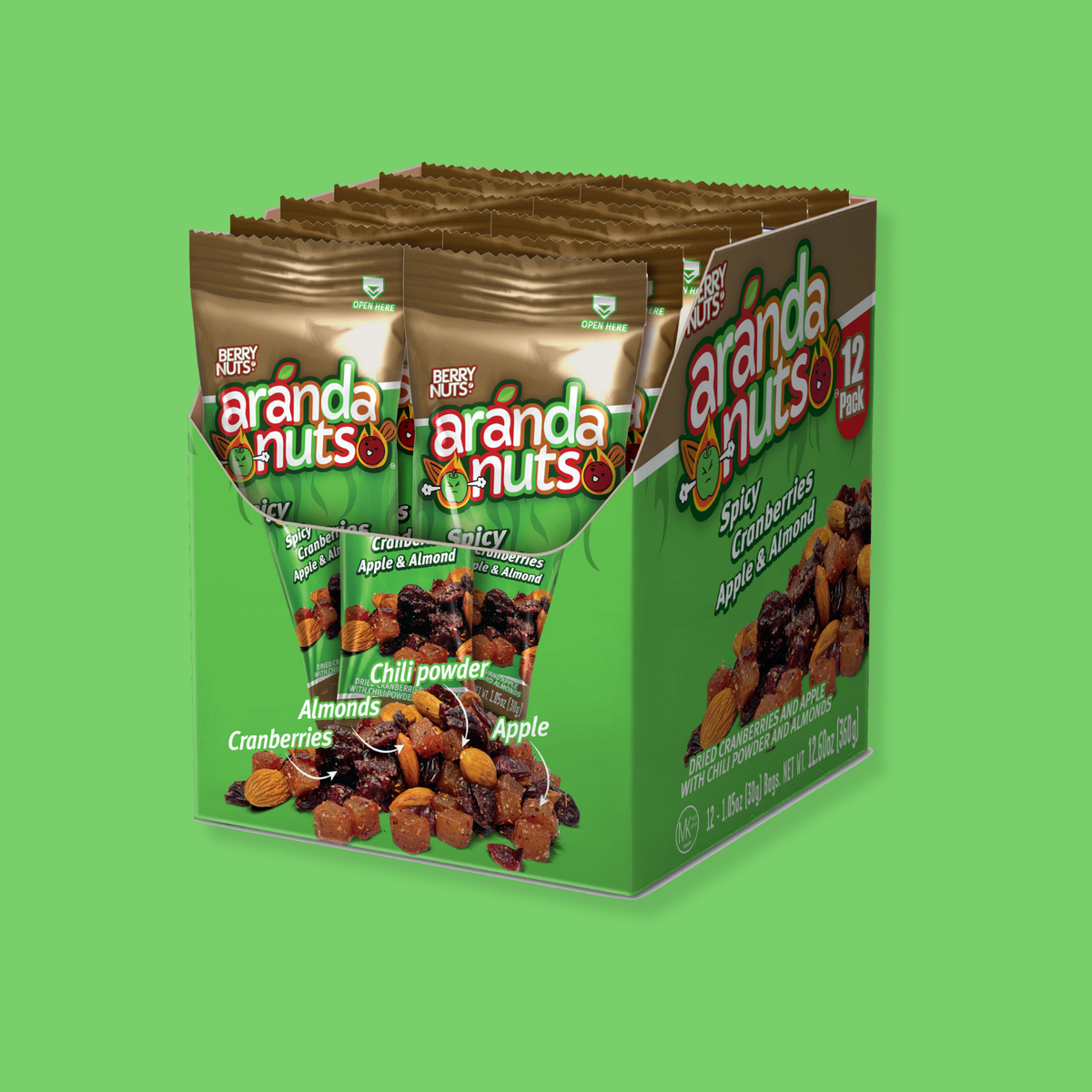 Apples, Almonds & Spicy Cranberries Mix 12 Pack (12x1.06 Oz)
