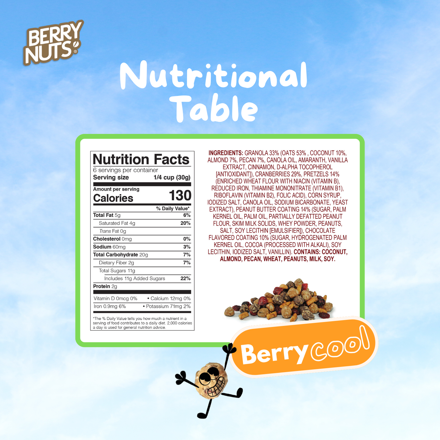 Berry Nuts® Pretzel Mix Granola Bites 6.34 Oz
