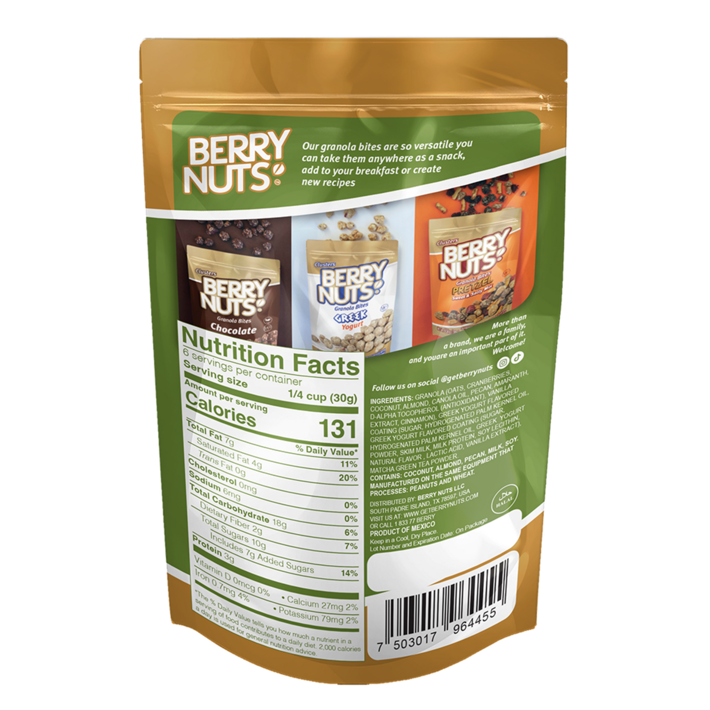 Berry Nuts® Greek Yogurt Matcha Granola Bites 6.34 Oz