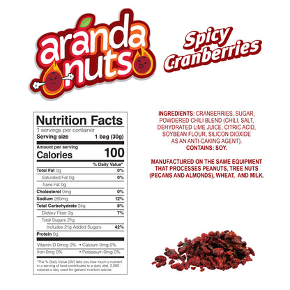 Spicy Cranberries 1.06 Oz.