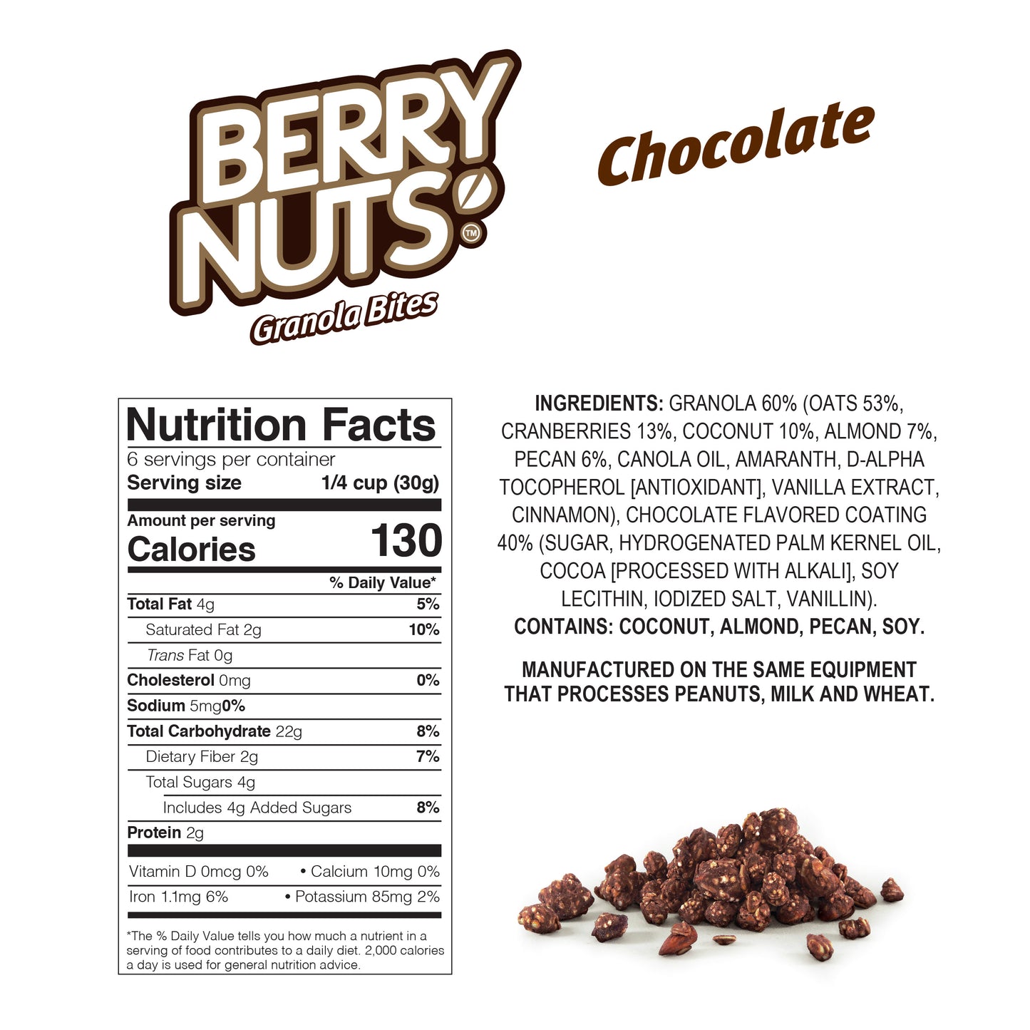 Berry Nuts® Chocolate Granola Bites 12 Pack (12x.88 Oz)