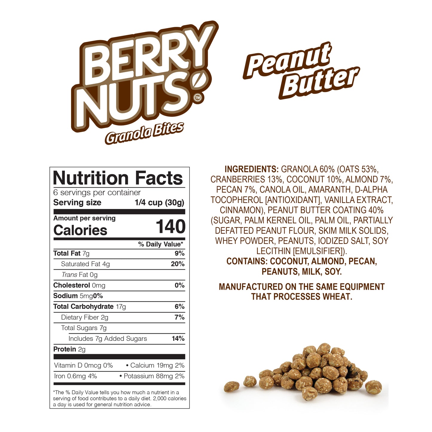 Berry Nuts® Peanut Butter Granola Bites 12 Pack (12x.88 Oz)